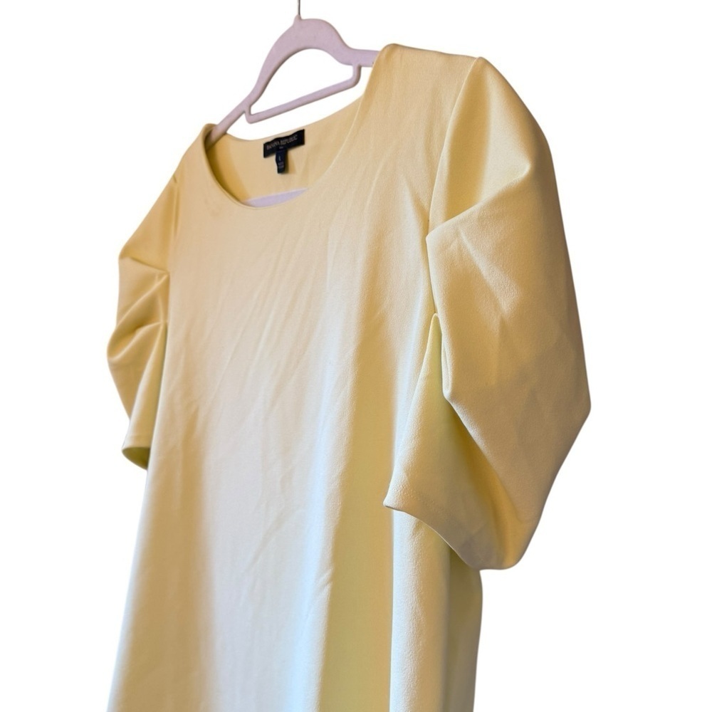 Banana Republic Light Yellow Puff Sleeve Blouse - Picture 3 of 7